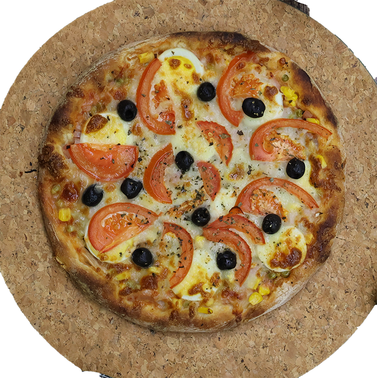 Pizza artesanal em forno a lenha
